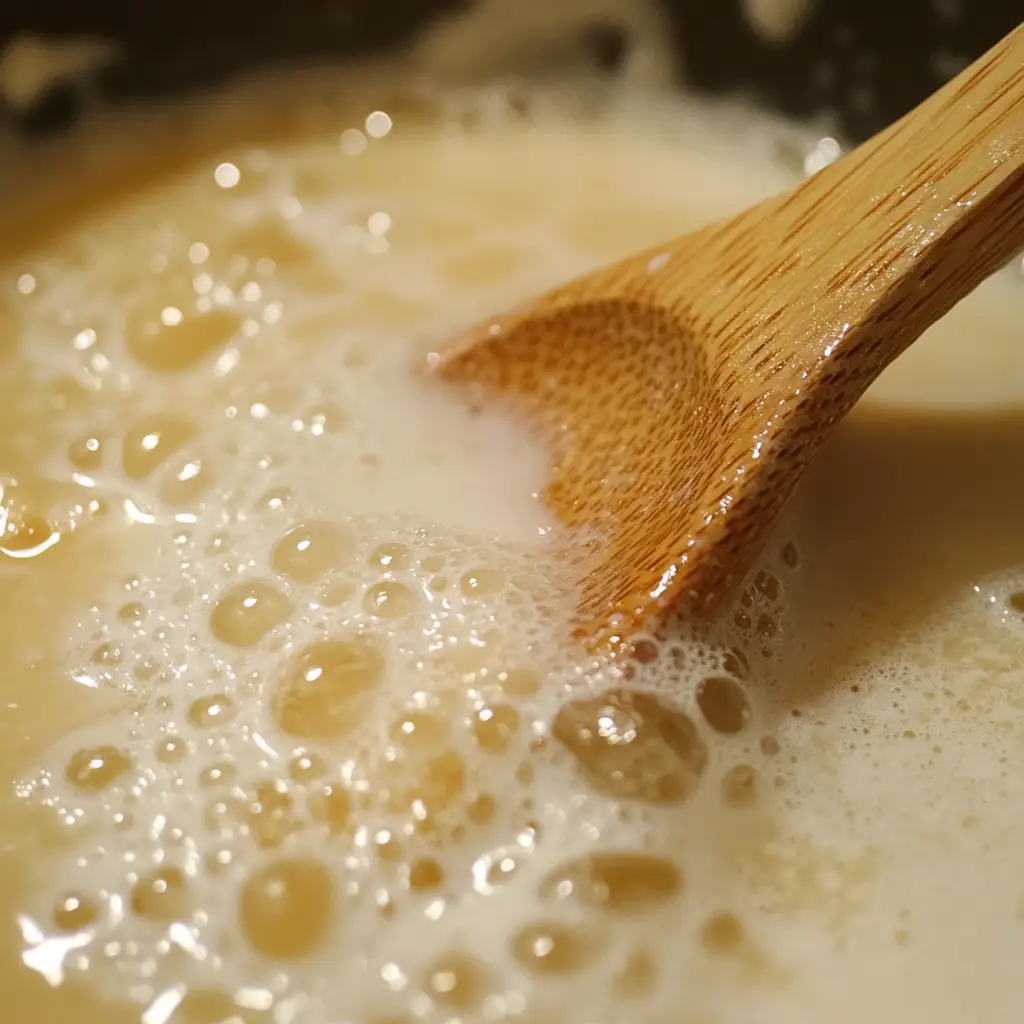 Cooking cream and sugar for lemon posset recipe